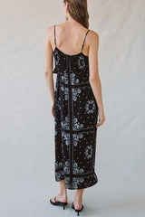 Bella Dahl Ruffled Cami Midi Dress in Bandana Print
