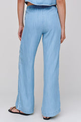 Bella Dahl Scallop Side Seam Pant in Ombré Mist