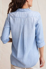 Bella Dahl Shirt Tail Button Down in Coastal Spray - Viva Diva Boutique