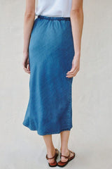 Bella Dahl Tie Bias Skirt in Moonlit Wash - Viva Diva Boutique