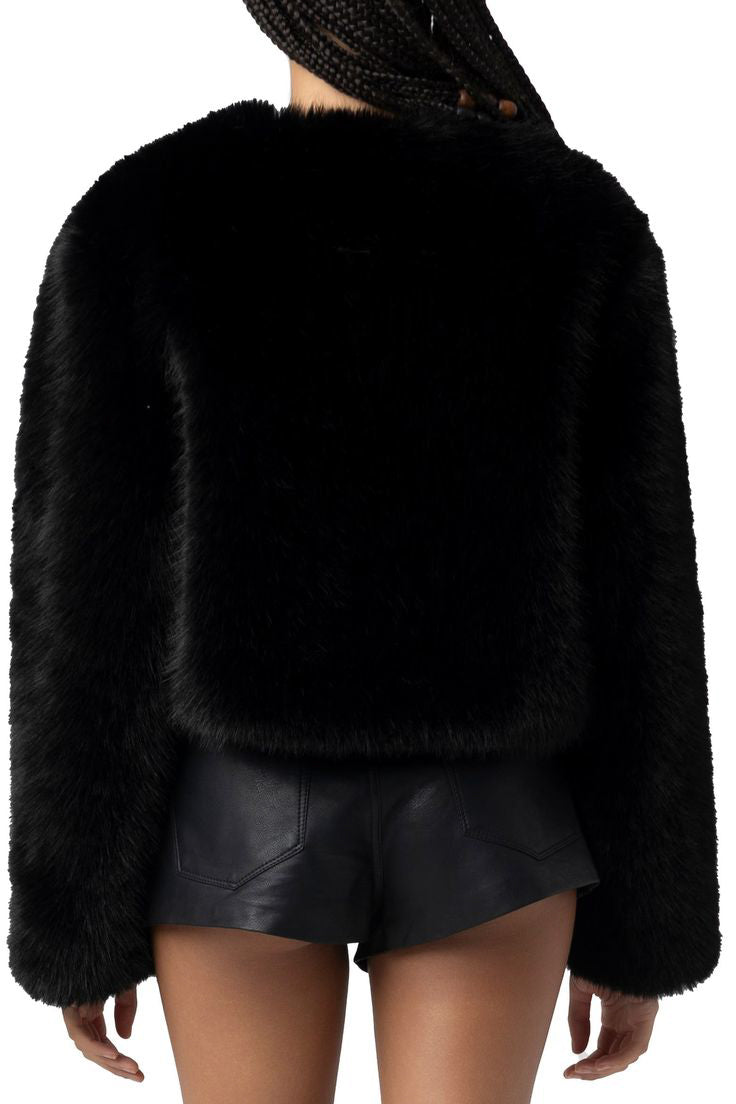 Blank NYC Faux Fur Jacket in Black