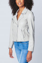 Blank NYC Faux Leather Jacket in On The Rocks - Viva Diva Boutique