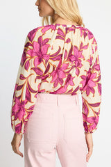 Caballero Ariana Top in Fuchsia Floret - Viva Diva Boutique