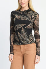 Caballero Marta Top in Star Dust Leaf