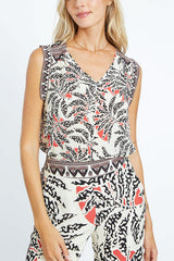 Caballero Odette Top in Camo Canopy - Viva Diva Boutique