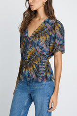 Caballero Rhea Top in Midnight Palm