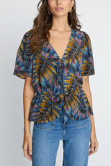 Caballero Rhea Top in Midnight Palm