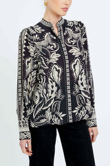 Caballero Riley Top in Zebra Fern