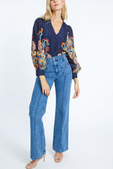 Caballero Ruby Top in Cosmic Cheetah - Viva Diva Boutique