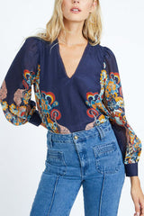 Caballero Ruby Top in Cosmic Cheetah - Viva Diva Boutique