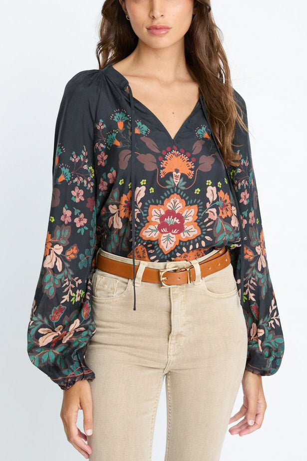 Caballero Sophie Top in Leopard Peony - Viva Diva Boutique