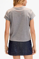 Clare V. Classic Ciao Tee in Grey - Viva Diva Boutique