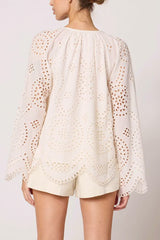 Cleobella Citali Blouse in Ivory - Viva Diva Boutique