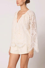 Cleobella Citali Blouse in Ivory - Viva Diva Boutique