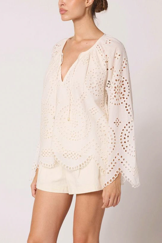 Cleobella Citali Blouse in Ivory - Viva Diva Boutique