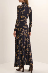 Favorite Daughter Lucia Dress in Navy Vine Floral