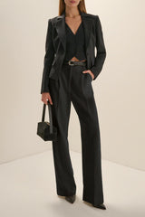 Favorite Daughter The Favorite Cropped Blazer in Black