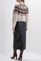 Favorite Daughter The Vegan Leather Meyer Skirt in Black