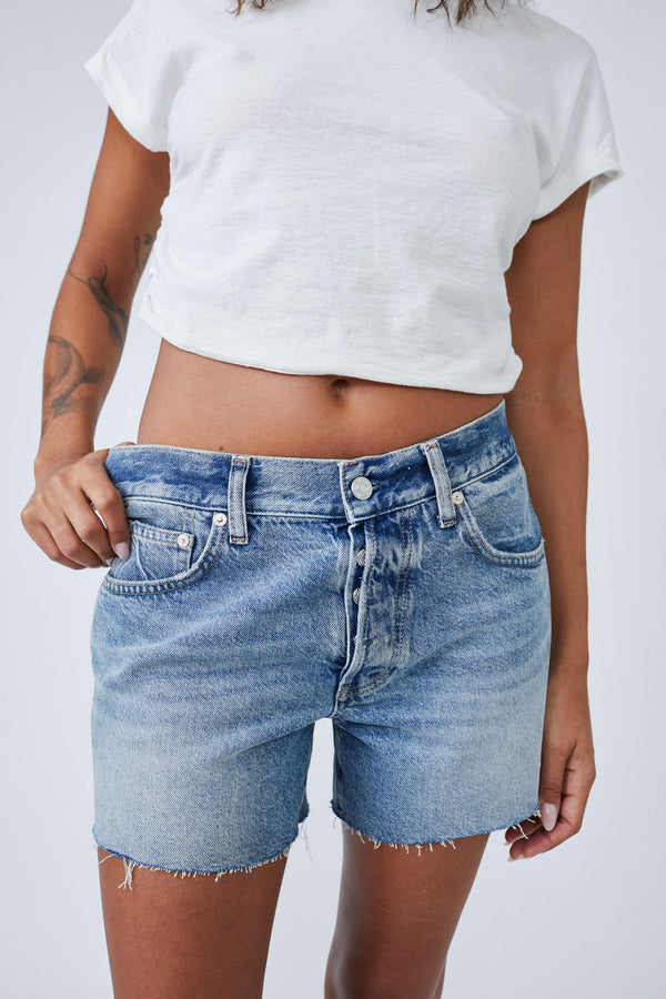 Free People Ivy Mid-Rise Shorts in San Andreas