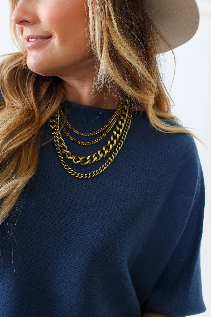 Kerisma Ryu Dolman Sweater in Stormy Blue