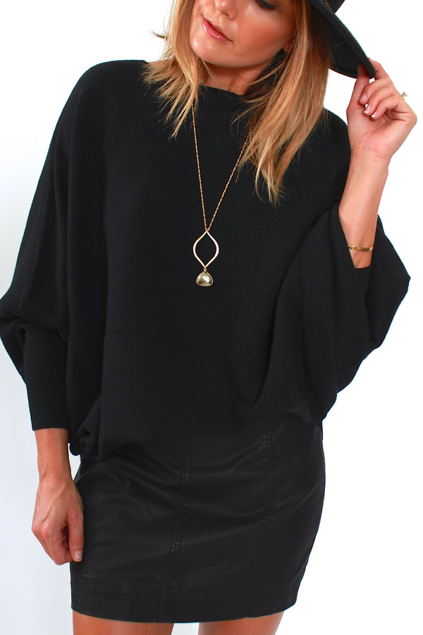 Kerisma Ryu Dolman Sweater in Black