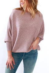 Kerisma Ryu Dolman Sweater in Taupe Dusty Pink
