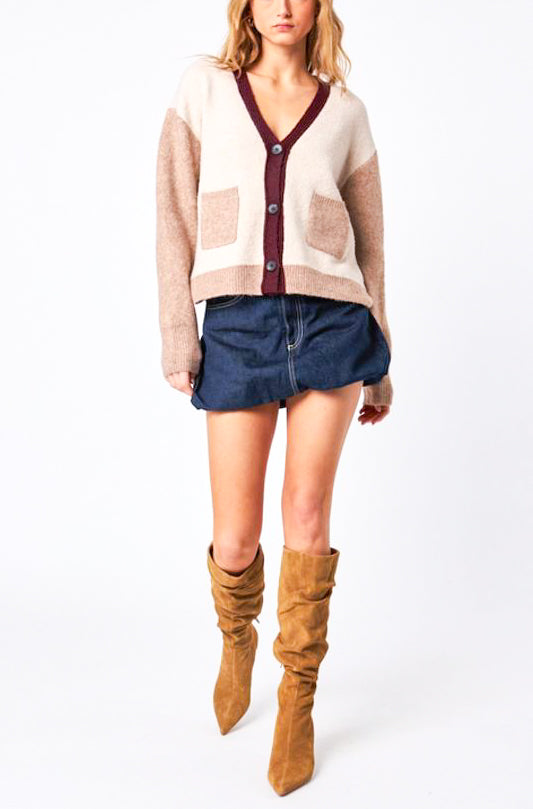 John + Jenn Linden Sweater in Smokey Merlot
