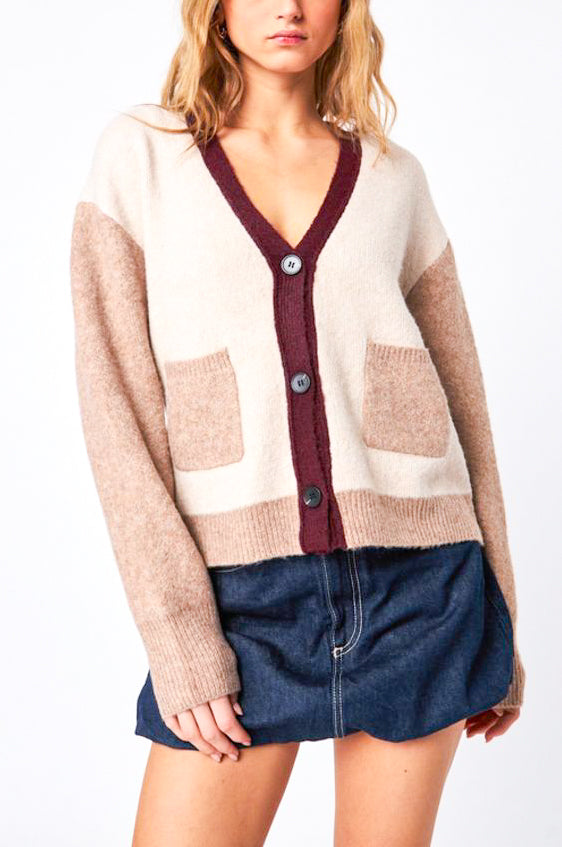 John + Jenn Linden Sweater in Smokey Merlot
