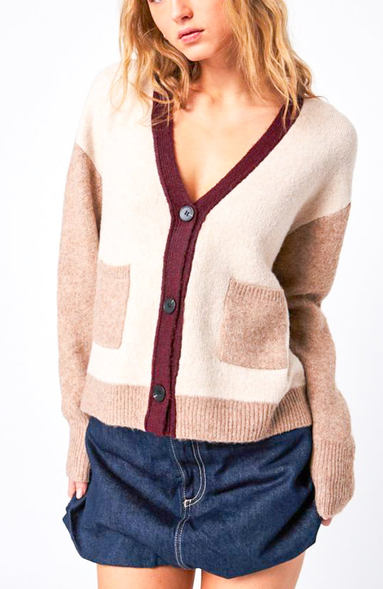 John + Jenn Linden Sweater in Smokey Merlot