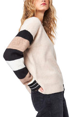 John + Jenn Reed Sweater in Birch Stripe