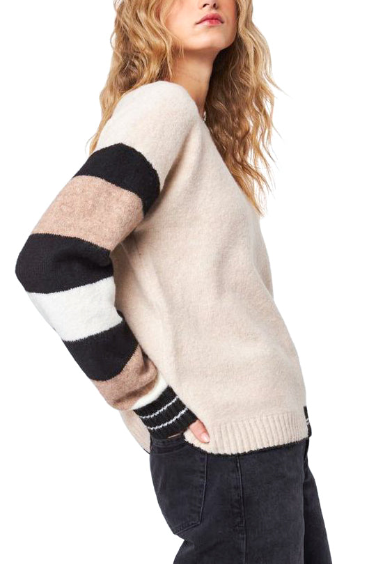 John + Jenn Reed Sweater in Birch Stripe