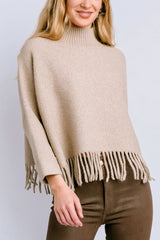 Kerisma Aja Fringe Sweater in Wheat - Viva Diva Boutique
