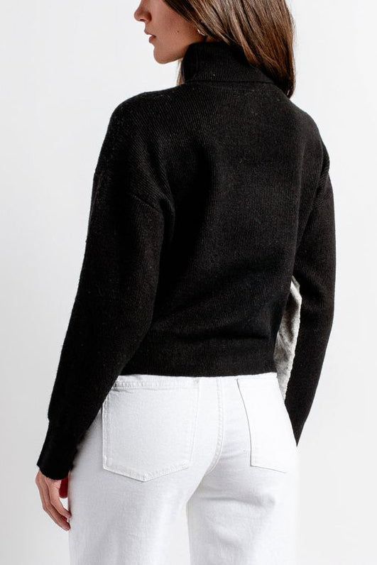 Kerisma Berkman Turtleneck in Heather/Black - Viva Diva Boutique