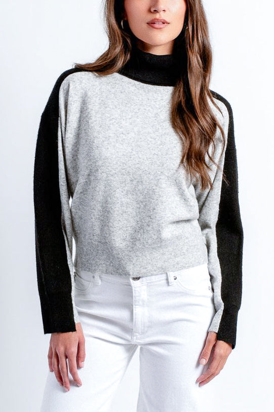 Kerisma Berkman Turtleneck in Heather/Black - Viva Diva Boutique