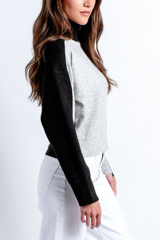 Kerisma Berkman Turtleneck in Heather/Black - Viva Diva Boutique