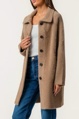 Kut From The Kloth Blythe Long Sweater Jacket in Tan