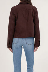 Kut From The Kloth Matilda Crop Jacket in Chocolate