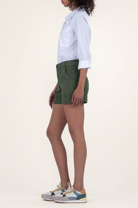 Kut Jane High Rise Short in Olive - Viva Diva Boutique