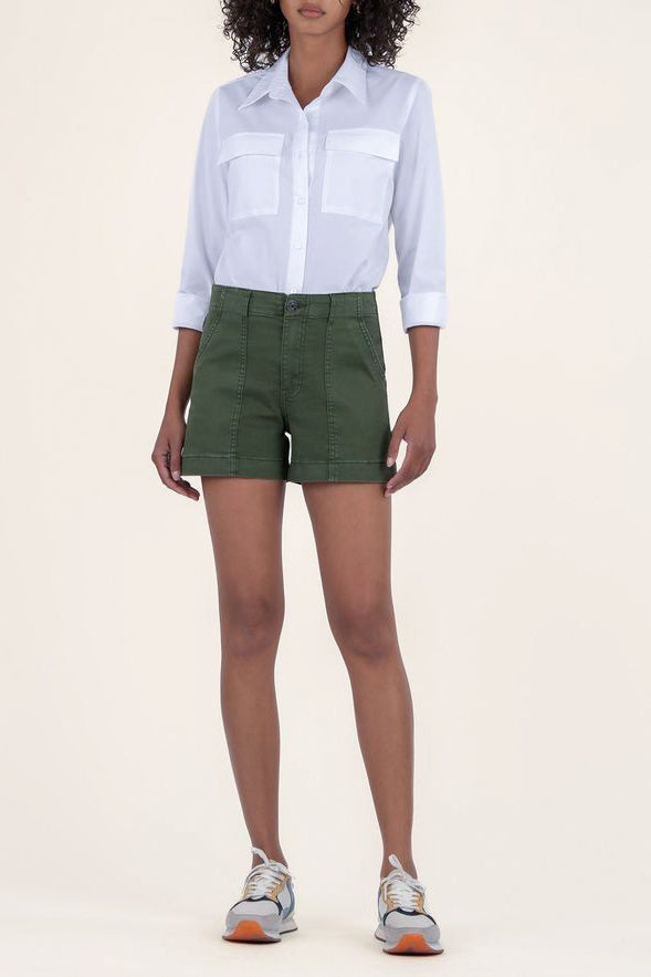 Kut Jane High Rise Short in Olive - Viva Diva Boutique