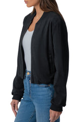 Kut from the Kloth Kenzie Faux Suede Jacket in Black