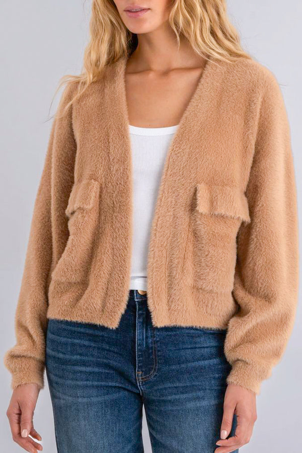Kut from the Kloth Jana Cardigan in Chai - Viva Diva Boutique