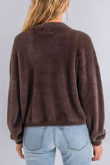 Kut from the Kloth Jana Cardigan in Chocolate - Viva Diva Boutique