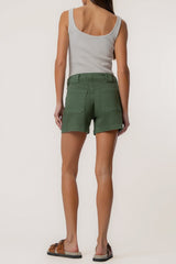 Kut from the Kloth Jane High Rise Shorts in Olive - Viva Diva Boutique