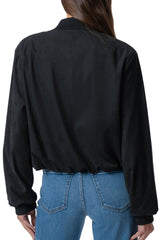 Kut from the Kloth Kenzie Faux Suede Jacket in Black