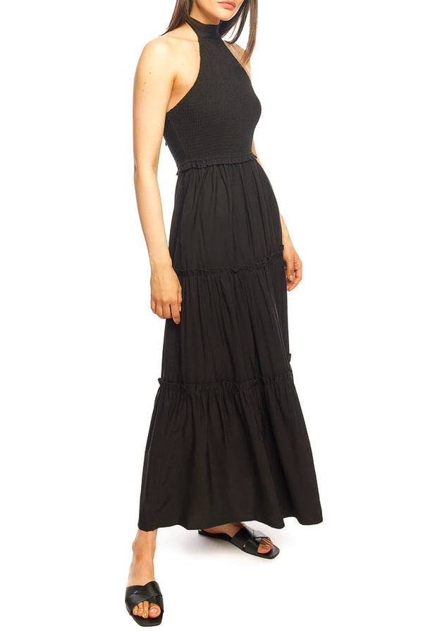 LBLC Naomi Halter Dress in Black - Viva Diva Boutique