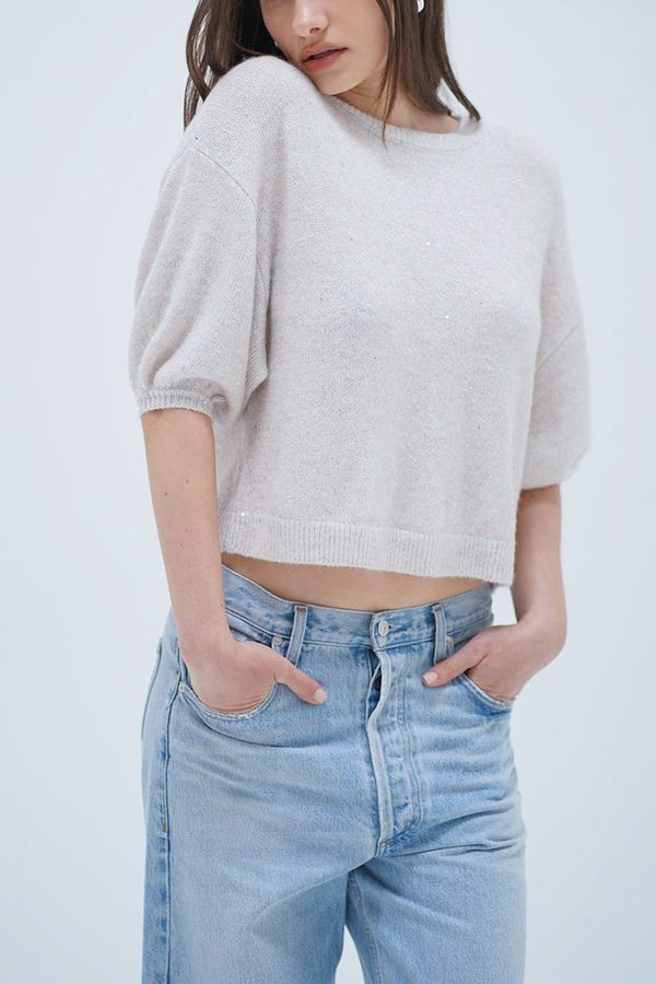 LNA Coco Sweater in Ballet Sparkle - Viva Diva Boutique