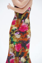 LNA Josie Slip Dress in Blurred Floral - Viva Diva Boutique