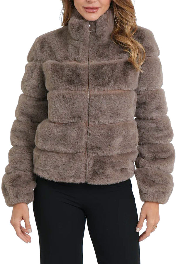 Love Token Alex Faux Fur Jacket in Mink