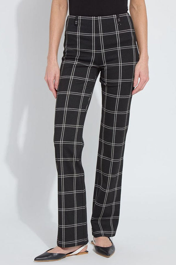 Lysse Patterned Baby Bootcut in Coastal Windowpane