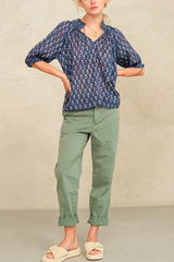 M.A.B.E. Ari Short Sleeve in Indigo - Viva Diva Boutique